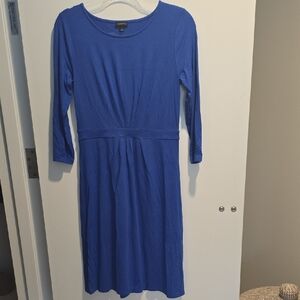 Talbots Women's Long Sleeve Blue Dress
